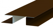 S - Планка стыковочная сложная д/мет сайдинга 65*2000 (8017) Коричневый шоколад