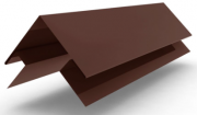 S - Планка угла наружн сложн д/мет сайдинга 75*75*3000 (8017) Коричневый шоколад