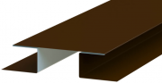 S - Планка стыковочная сложная д/мет сайдинга 65*3000 (8017) Коричневый шоколад