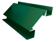 S - Планка угла внутреннего сложного д/мет сайдинга 65*3000 (6005) Зеленый мох