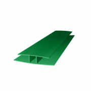Профиль соединительный для  поликарбоната 6,0 мм Зеленый 6 м
