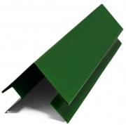 S - Планка угла наружн сложн д/мет сайдинга 75*75*3000 (6002) Зеленый лист