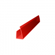 Профиль торцовый для  поликарбоната 8,0 мм Красный 2,1 м