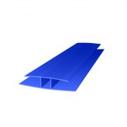Профиль соединительный для  поликарбоната 8,0 мм Синий 6 м