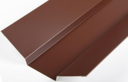 S - Планка ендовы верхняя 76х76х3000 (8017) Коричневый шоколад