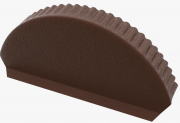 Заглушка конька круглого простая Viking (8017 Коричневый шоколад) 0,45