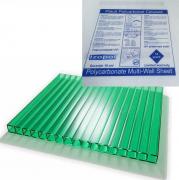 Сотовый поликарбонат 4,0 мм IZOPOL 6000*2100 мм зеленый  (Уценка)