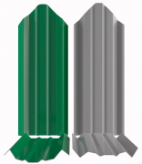 Штакетник Ш-1 треугольный 6,9см СП (RAL 6002 Зеленый лист) 0,50 со склада