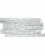 Фасадная панель Fine Ber Камень Дикий мелованный белый 1123*465 мм