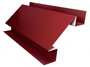 S - Планка угла внутреннего сложного д/мет сайдинга 65*2000 (3011) Коричневол-красный
