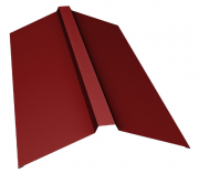 S - Планка конька плоского 150х150х3000 (3011) Коричнево-красный