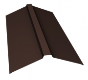 S - Планка конька плоского 150х150х3000 (8017) Коричневый шоколад