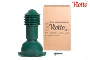 Труба вентиляционная Viotto D-110 мм, для металлочерепицы (Зеленая) с утеплителем