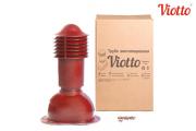 Труба вентиляционная Viotto D-110 мм, для фальц. кровли и гибкой черепицы (Красная) с утеплителем