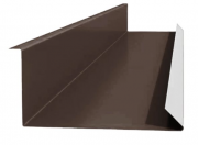 S - Планка примыкания нижняя 250х122х2000 (ПЭ-01-8017-0.5) Коричневый шоколад