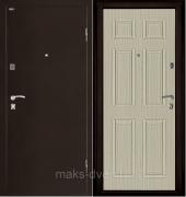 Дверь ФОРТЕ Орион (2066/980/R) Чёрный муар/скин-Беленый дуб