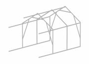 Дополнительная секция для теплицы Дачница Домик усиленная 2,5*2*2,1 м