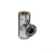 Сэндвич-тройник 90 гр. Ferrum (430/0,8 мм +нерж.) D115x200