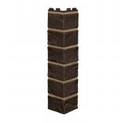 Угол наружный VILO Brick (кирпич темно-коричневый) DARK BROWN ФУГА (со швом) ТН